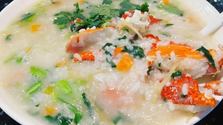 D17(B) Whole Canada Lobster Congee (1.5Lbs) Xiān Měi Jiā Ná Dà Lóng Xiā Zhōu