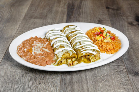 #1- Taco, 2 Enchiladas, Rice Or Beans