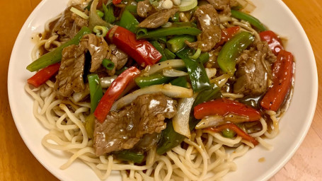 Beef With Black Pepper Sauce Noodles Niú Lāo Miàn