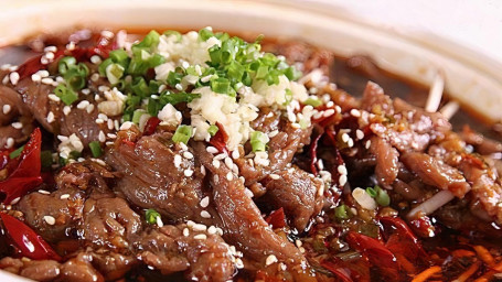 Má Là Shuǐ Zhǔ Niú Ròu Sliced Beef In Hot Chili Oil