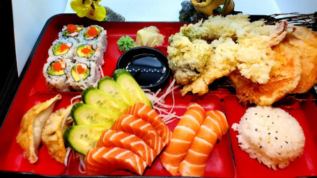 Salmon Sashimi Bento Cì Shēn Biàn Dāng A