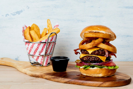 Ultimate Fridays Trade; Signature Whiskey Glaze Burger And Fries