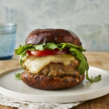 Portobello Swiss Turkey Burger