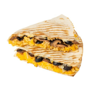 Mushroom Olive Breakfast Quesadilla