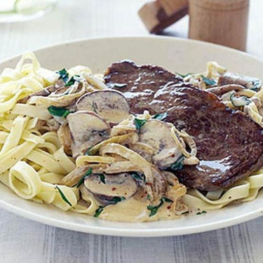 Steak Haché Aux Oignons Et Aux Champignons