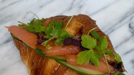 Smoked Salmon Croissant Sandwich