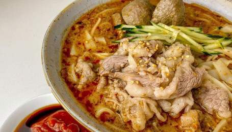 S1. Singapore Beef Satay Noodle Soup