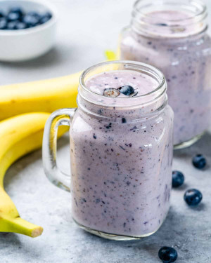 Smoothie Aux Myrtilles Et Bananes