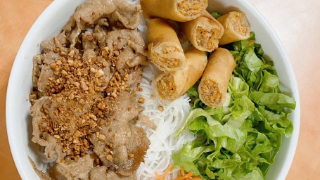 46 Vermicelli Griled Pork And Spring Roll