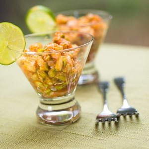 Tostada De Ceviche De Camarón