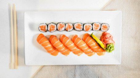 Salmon Roll And Sushi Combo
