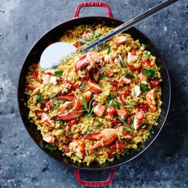 Riz Soupeux Avec Homard