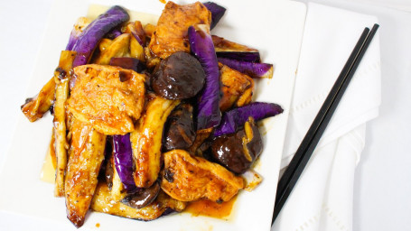 #35. Eggplant With Tofu In Black Bean Sauce Jiā Zi Dòu Fǔ