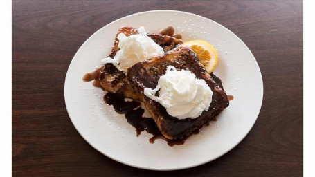 French Toast Topped With Dark Chocolate(2)