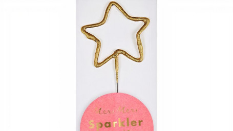 Meri Meri Gold Sparkler Star Candle