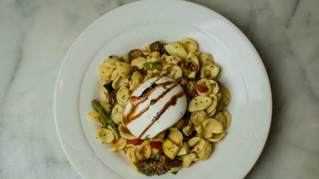 Burrata, Orecchiette With Grilled Vegetables