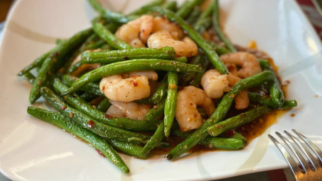 21. Sambal String Beans With Prawns Sān Bā Sì Jì Dòu Xiā