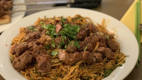 Spicy Kebab Noodle Medium) Zhōng Pán Kǎo Yáng Ròu Huáng Miàn