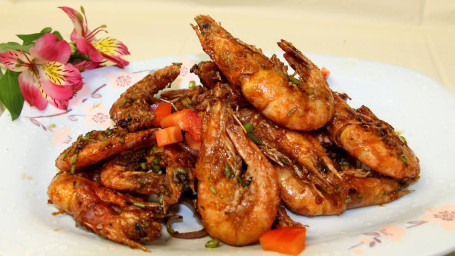 9. Pan Fried Prawns With Soy Sauce