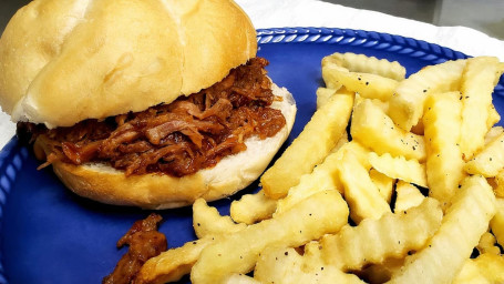 Bbq Pork Sandwich And Fries