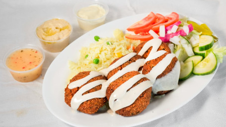 13. Falafel Plate With Rice Or Fries
