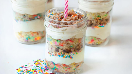 New Birthday Cake In A Jar With Handmade Buttercream