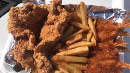 Beer Battered Haddock Fish Dinner