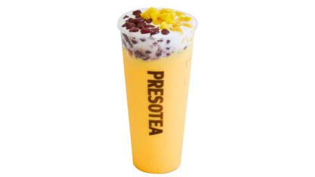 Fresh Mango Coconut Slush With Red Bean Máng Yē Hóng Dòu Shuǎng