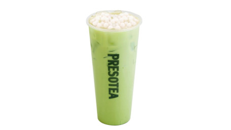 Matcha Milk Tea With White Pearl Bái Guǒ Zi Qīng Lán Mǒ Chá