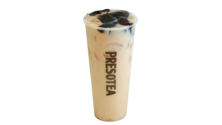 Grass Jelly Hojicha Milk Tea Xiān Cǎo Bèi じ Chá