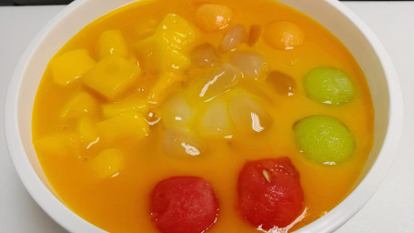 Mixed Fruits Soya Bean Jelly Mango Juice Xiān Zá Guǒ Dòu Fǔ Huā Máng Zhī