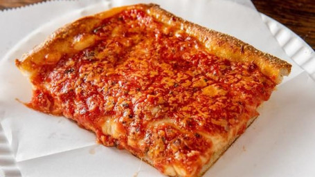 Upside Down Sicilian Pizza Slice