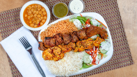 Lamb Chicken Kebab Platter