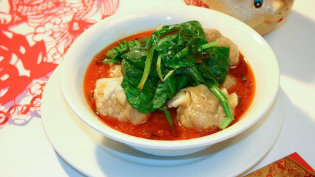 4. Wontons In Spicy Garlic Sauce (6 Pieces) Hóng Yóu Chāo Shǒu