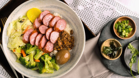 Sr05. Sausage And Minced Pork W Rice Xiāng Cháng Ròu Zào Fàn