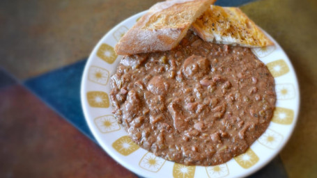 Bourbon Red Beans With Hot Link Sausage