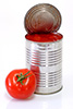 Tomates torréfiées en conserves